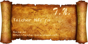 Teicher Nóra névjegykártya